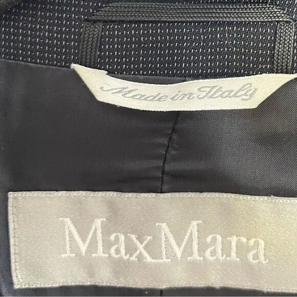 Maxmara Textured One Button Suit Jacket Blazer 14 - Picture 5 of 7